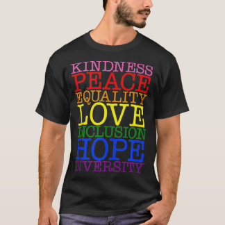 Camiseta Gentileza LGBTQ Igualdade de paz Esperança de amor