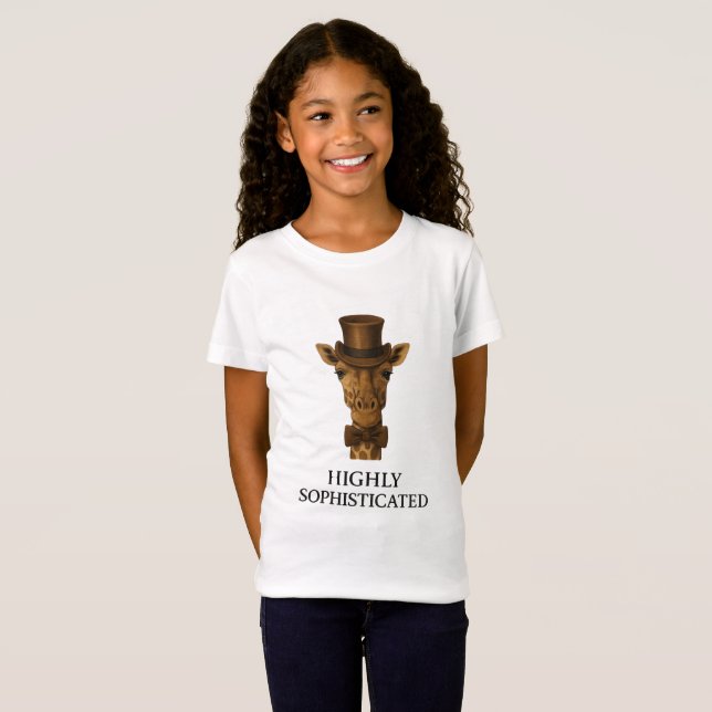 Camiseta Gentleman Girafa - A Altamente Sofisticada (Frente Completa)