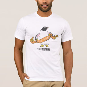 Camiseta Gentoo penguin Japonês escrevendo Kanji