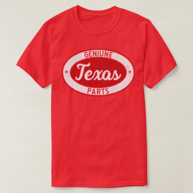 Camiseta Genuine Texas Parts for Texas natives (Frente do Design)