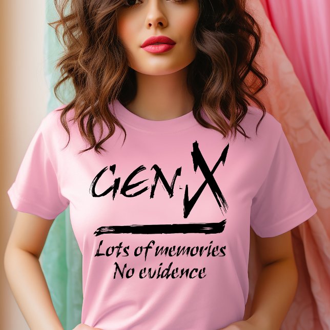 Camiseta GenX - Muitas memórias sem evidências (Criador carregado)