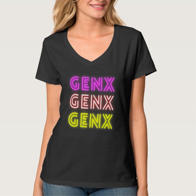 Camiseta Genx Neon Fund (Frente)