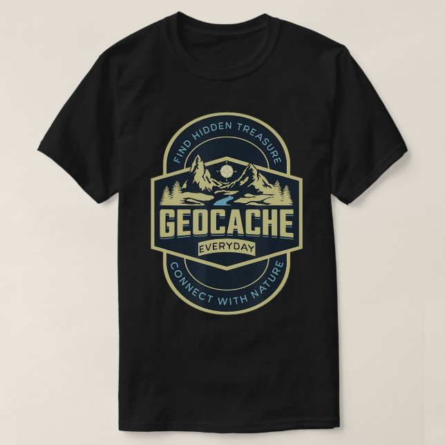 Camiseta Geocache Engraçado A Natureza Cotidiana Me Deixa (Frente do Design)