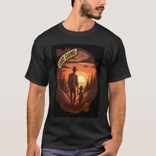 Camiseta Geocache Mountain Hiking Trip Geocaching Dad In Su (Frente)