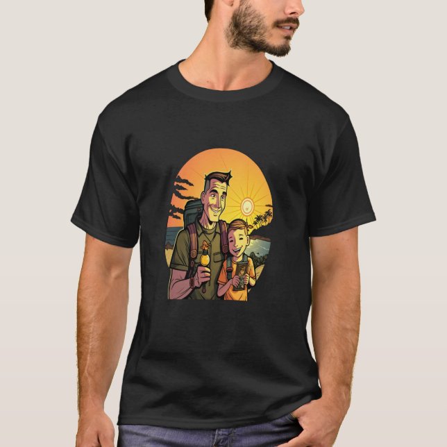 Camiseta Geocache Mountain Hiking Trip Geocaching Dad In Su (Frente)