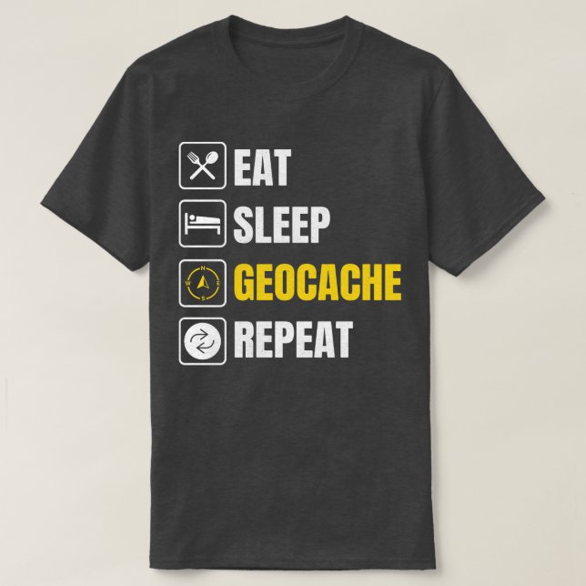 Camiseta Geocacher Geocahing Geocache (Frente do Design)