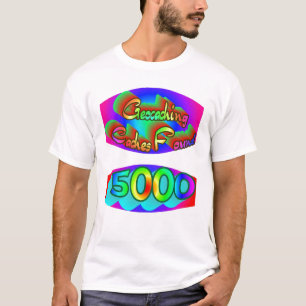Camiseta Geocaching 5000 achados