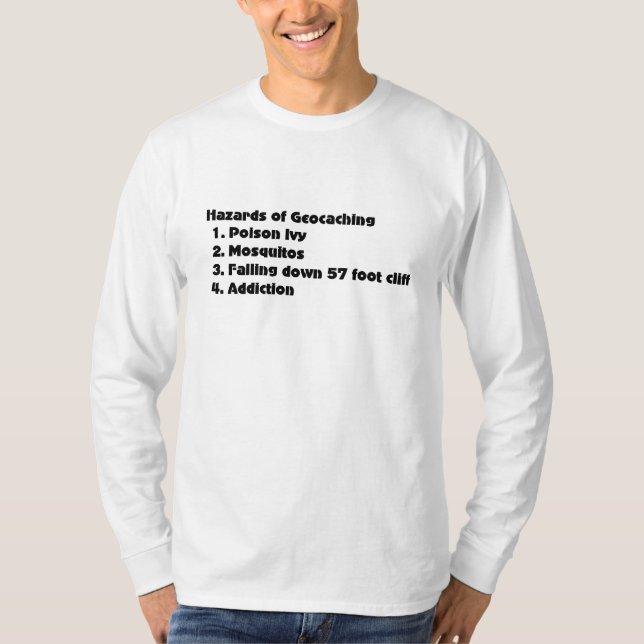 Camiseta Geocaching arrisca a lista (Frente)