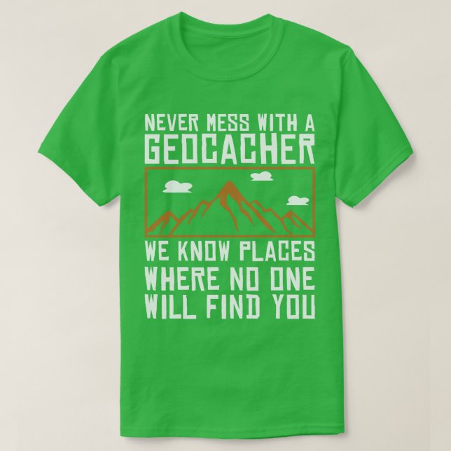 Camiseta Geocaching De Coordenadas Geocacher De Cache Gps G (Frente do Design)