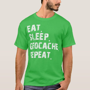 Camiseta Geocaching Lover Eat Sleep Geocache Repeat (1)