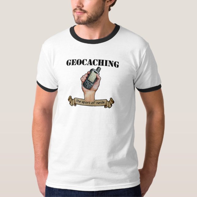 Camiseta Geocaching -- o esporte dos nerd! t-shirt (Frente)