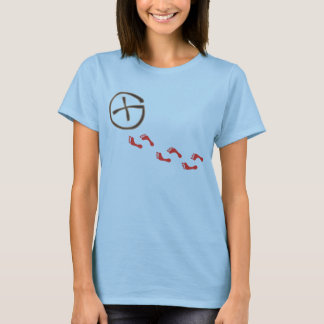 Camiseta Geocaching "pegadas"