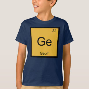 Camiseta Geoff Nome Química Elemento Tabela Periódica