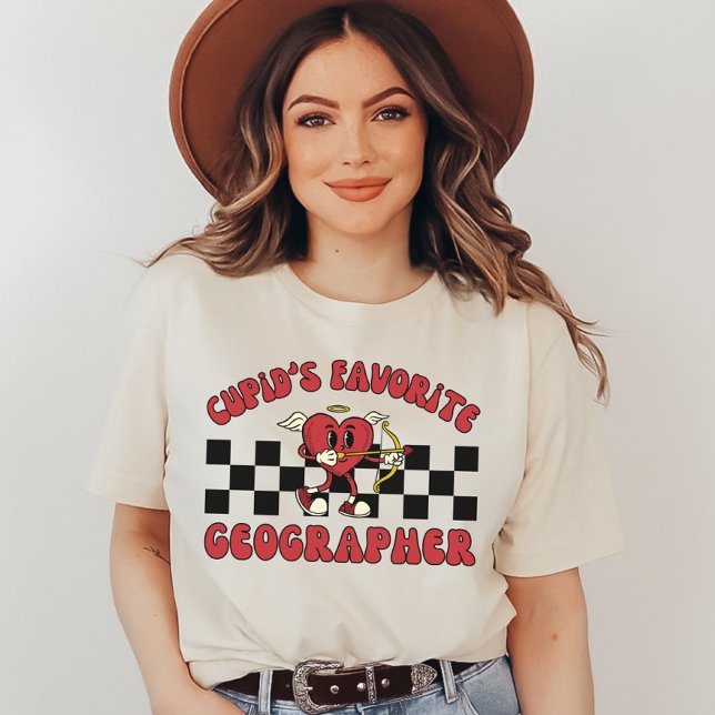 Camiseta Geografia do dia de os namorados, Geógrafo do Coup (Criador carregado)