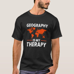 Camiseta Geografia É Minha Terapia Mapa Mundial Ciência da