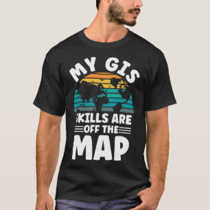 Camiseta Geógrafo de Mapeamento de Cartografia