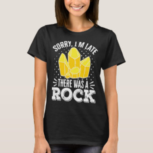 Camiseta Geóloga Mineral Rock Colecionando Fósseis Desculpe