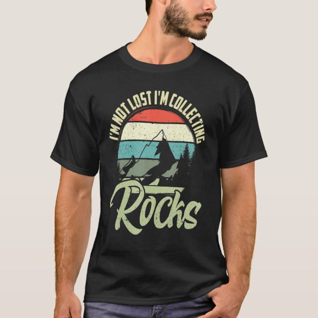Camiseta Geóloga Rocks Coleta de Rockhound Retro Vintage (Frente)