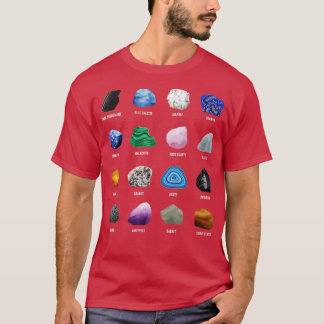 Camiseta Geologia Minerais Gemas e Cristais Estranham Engra