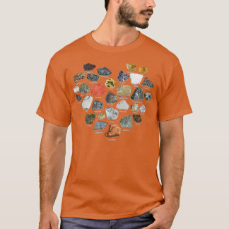 Camiseta Geologia Minerais Gemas e Cristais Rock Colle