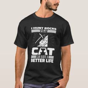 Camiseta Geólogo Cat Coletando Geologia Caça Rocha
