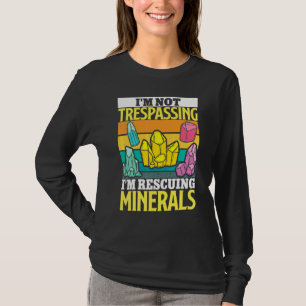 Camiseta Geólogo Coleta de Minerais de Rocha Fósseis Eu Não