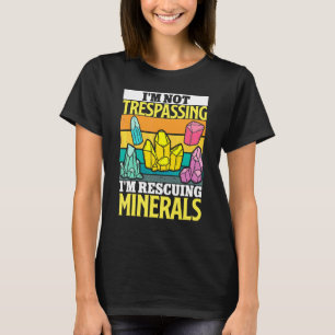 Camiseta Geólogo Coleta de Minerais de Rocha Fósseis Eu Não