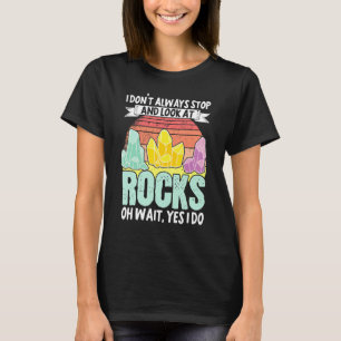 Camiseta Geólogo Coleta de Rocha Mineral Fósseis Eu Não A
