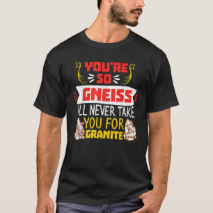 Camiseta Geólogo engraçado Gneiss Mineral Rock Vintage Coll