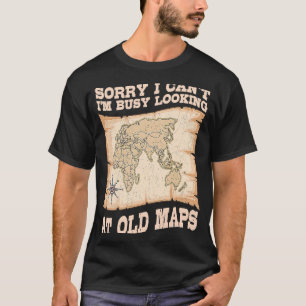 Camiseta Geólogo Geográfico do Mapa Mundial do Geógrafo