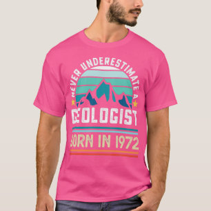 Camiseta Geólogo nascer 1972 50º Presente Geológico de Aniv