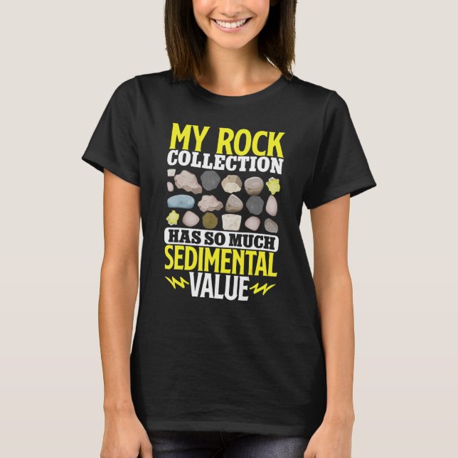 Camiseta Geólogo Rocha Mineral Colecionando Fósseis Minha R (Frente)