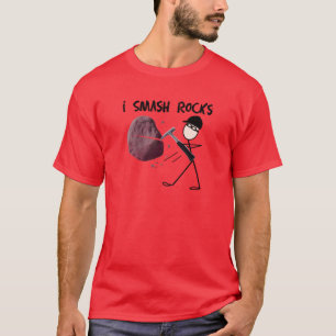 Camiseta Geólogo Stickman "que eu a quebra balanço "