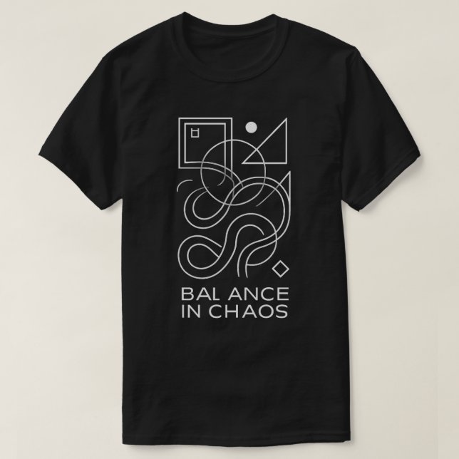 Camiseta Geometria Abstrata: Equilíbrio no Caos (Frente do Design)