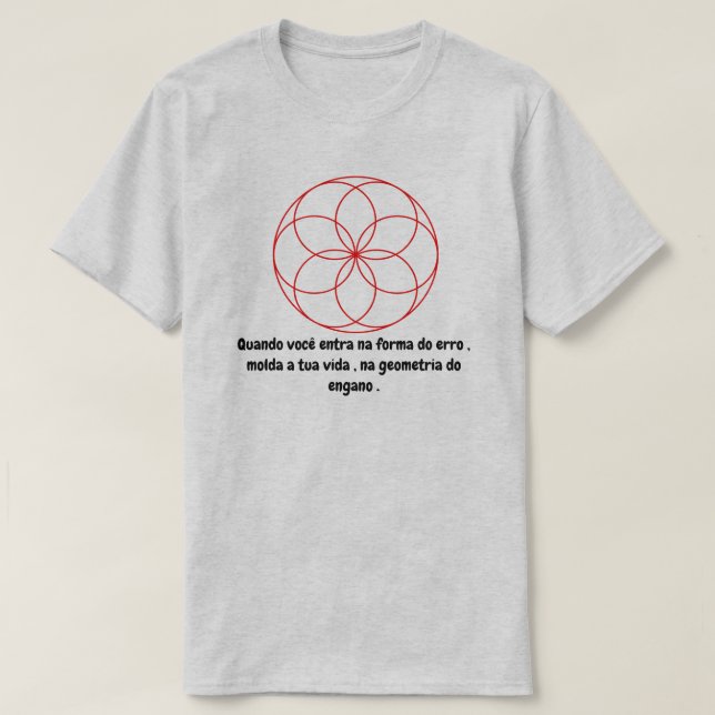 Camiseta Geometria com frase (Frente do Design)