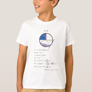 Camiseta Geometria de um Círculo Geometria da Matemática Ed