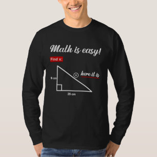 Camiseta Geometria do Triângulo Matemática é Fácil Encontre