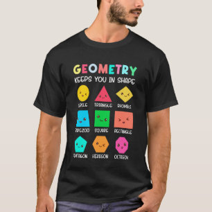 Camiseta Geometria Groovy Mantém Você em Forma Geométrica E