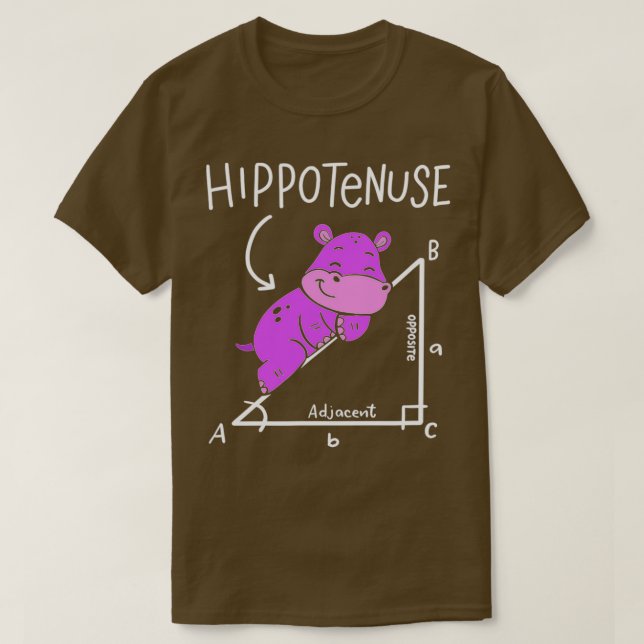 Camiseta Geometria Hippopotamus Engraçado Matemática Sobrec (Frente do Design)