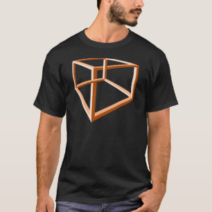 Camiseta Geometria impossível da ilusão 3d da ilusão óp