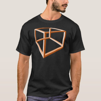 Camiseta Geometria impossível da ilusão 3d da ilusão óptica