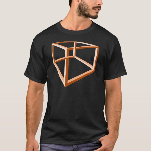Camiseta Geometria impossível da ilusão 3d da ilusão óptica (Frente)