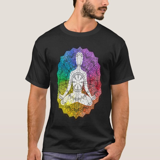 Camiseta Geometria Mandala Gráfico Espiritual (Frente)