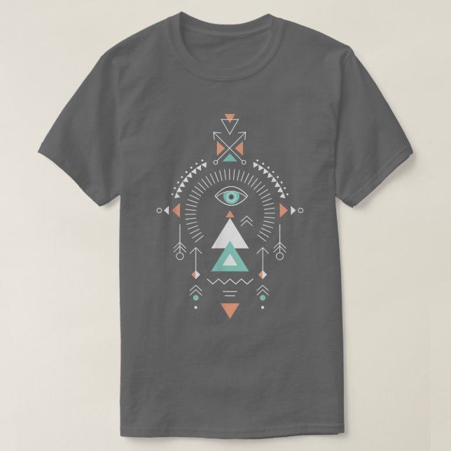 Camiseta Geometria Sagrada Aztec PadrãoBonito e Presente Ex (Frente do Design)