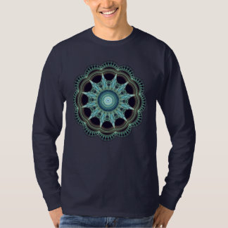 Camiseta Geometria Sagrada da Capa Longa Básica dos Homens
