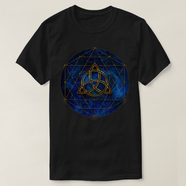 Camiseta Geometria Sagrada do Nó Celta Espiritual (Frente do Design)