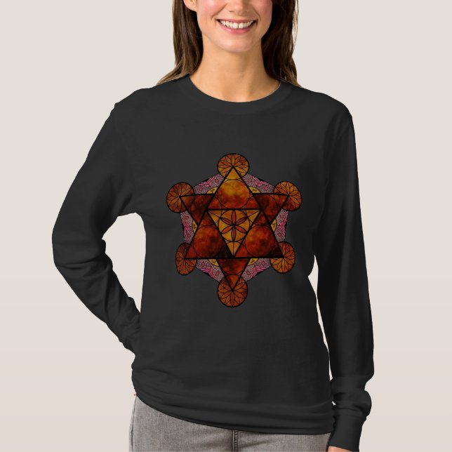 Camiseta Geometria Sagrada Ignis Tri Blend (Frente)