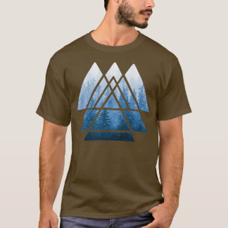 Camiseta Geometria Sagrada Triângulos Misty Forest Blues 1