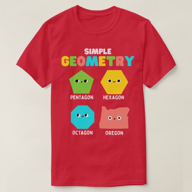 Camiseta Geometria Simples Faca De Matemática Enfrenta Form (Frente do Design)