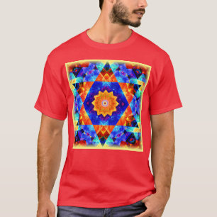 Camiseta Geometrias Abstratas Vibrantes Padrão Colorido